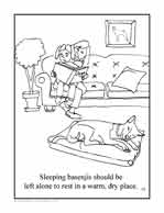 Coloring page 11: Feeding your basenji
