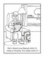 Coloring page 16: Basenjis outdoors