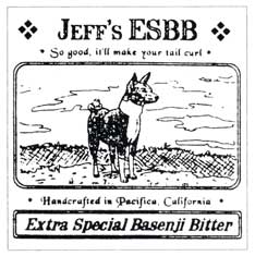 1994 Basenji Beer Label
