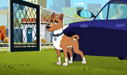 Basenji in Video Cartoon