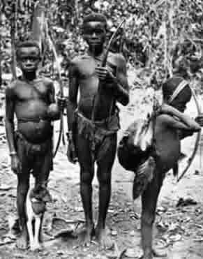 Pygmy Group with Basenji