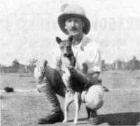 Maj. Richards with the basenji Ting Deet